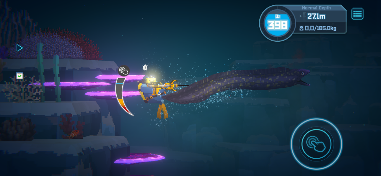 デイヴ・ザ・ダイバー スマホ版の深海での戦闘